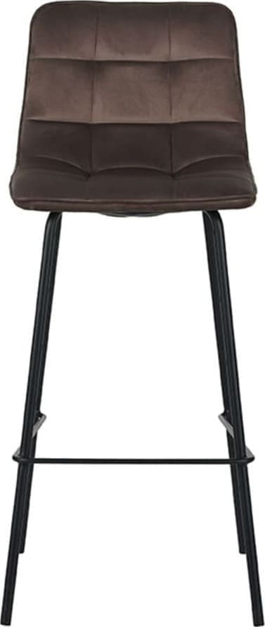 Barkruk Bistro - Taupe - Fluweel - Afbeelding 2
