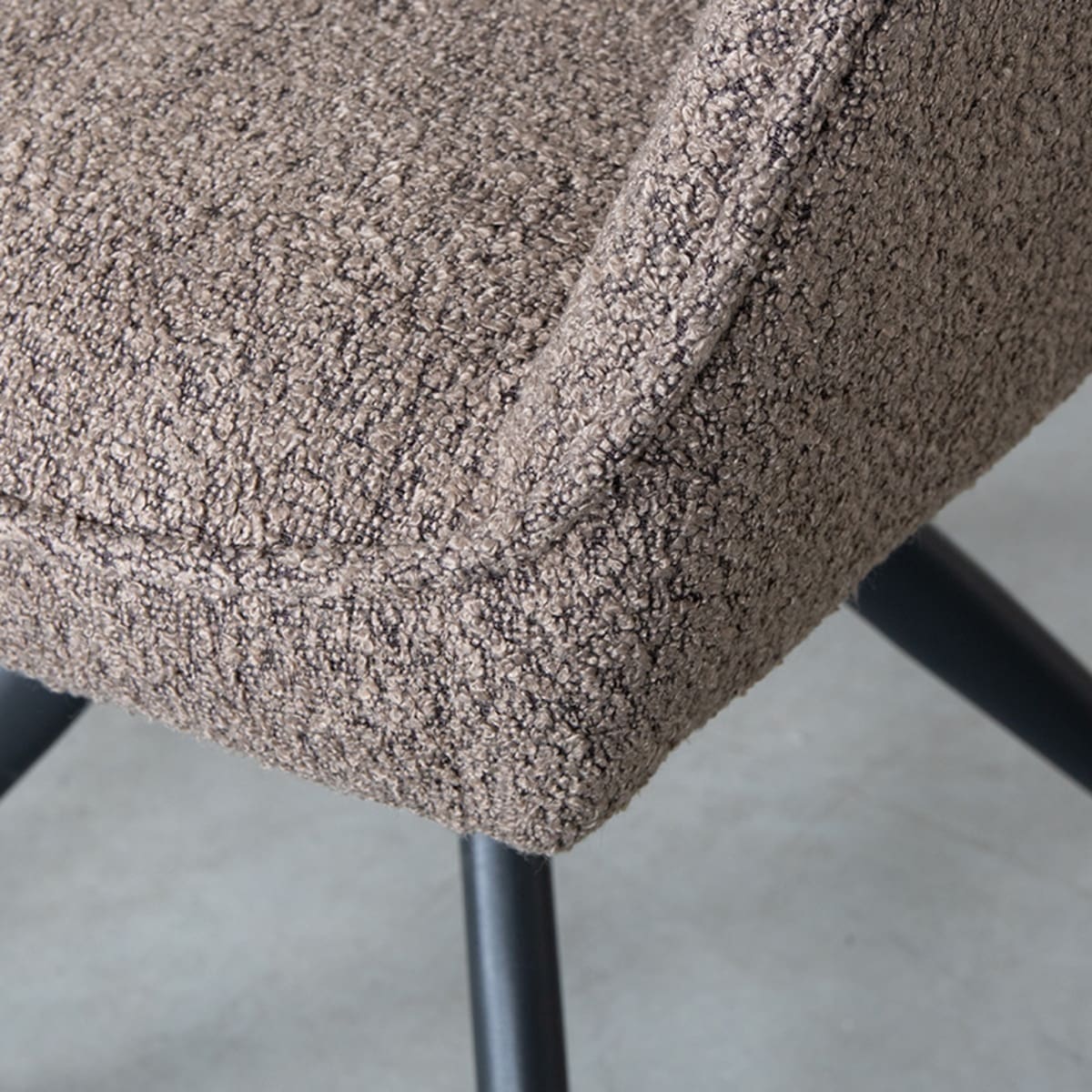 Eetkamerstoel Finley - Bruin - Boucle - Afbeelding 5