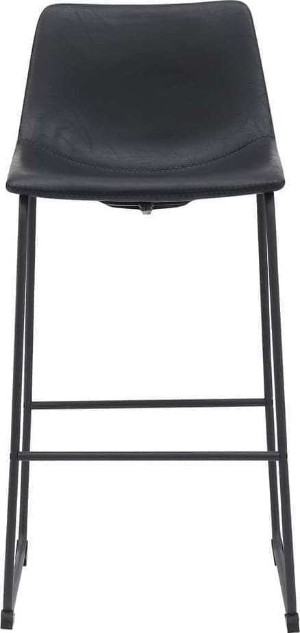 Barkruk Risto - Zwart - PU-Leder - Zithoogte 75 - Afbeelding 2