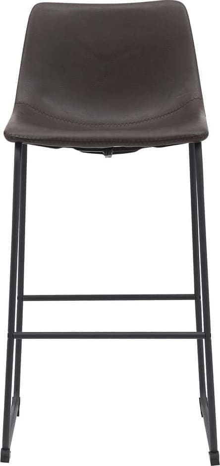 Barkruk Risto - Donkerbruin - PU-Leder - Zithoogte 75 - Afbeelding 2