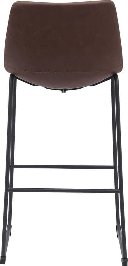 Barkruk Risto - Bruin - PU-Leder - Zithoogte 75 - Afbeelding 4