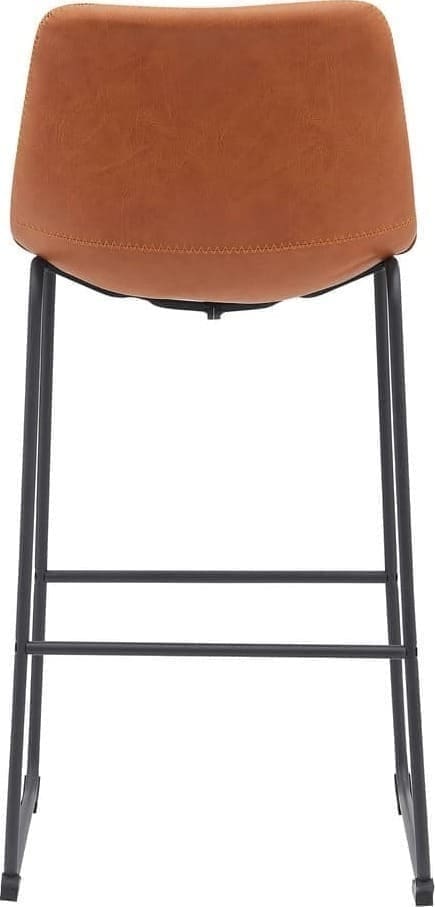 Barkruk Risto - Cognac - PU-Leder - Zithoogte 75 - Afbeelding 4