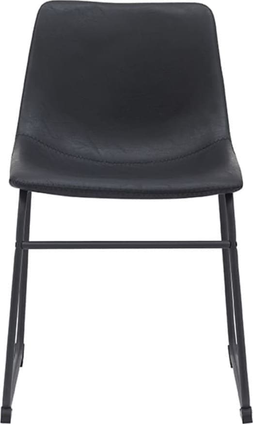 Eetkamerstoel Risto - Zwart - PU-Leder - Afbeelding 2