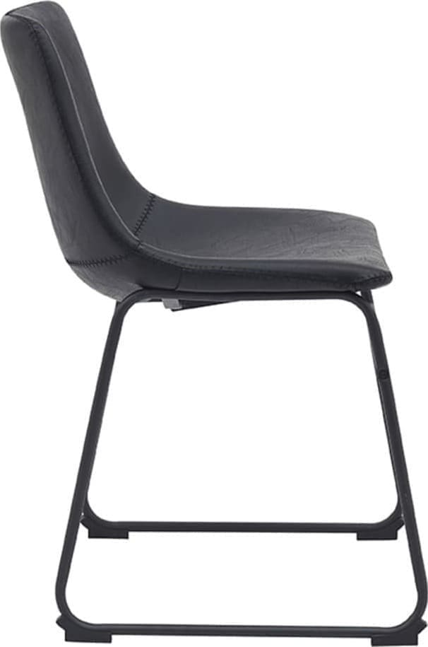 Eetkamerstoel Risto - Zwart - PU-Leder - Afbeelding 3