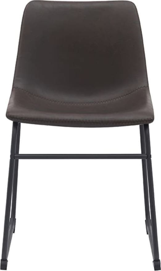 Eetkamerstoel Risto - Donkerbruin - PU-Leder - Afbeelding 2