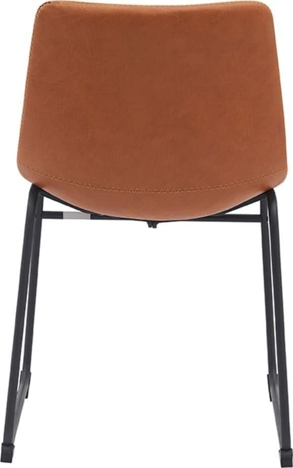 Eetkamerstoel Risto - Cognac - PU-Leder - Afbeelding 4
