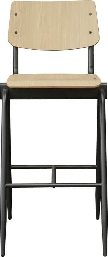 Barkruk Solid - Naturel - Hout - Zithoogte 75 - Afbeelding 2