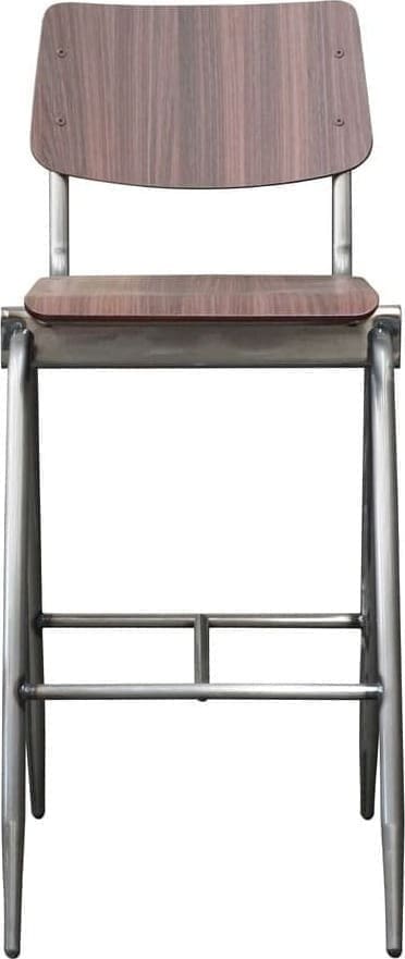 Barkruk Solid - Donkerbruin - Hout - Zithoogte 75 - Afbeelding 2