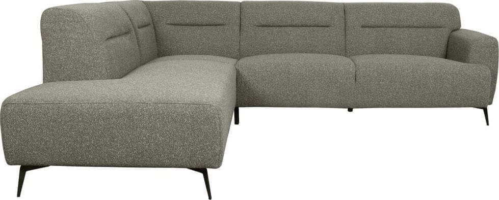 Hoekbank Bolzano - Truffel grijs - Boucle - Links
