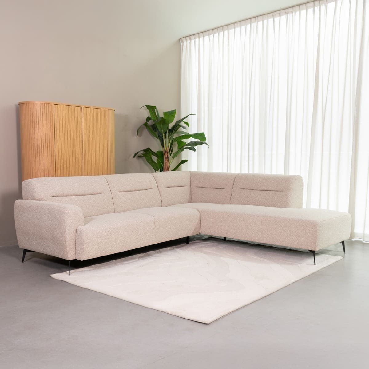 Hoekbank Bolzano - Naturel - Boucle - Rechts - Afbeelding 5