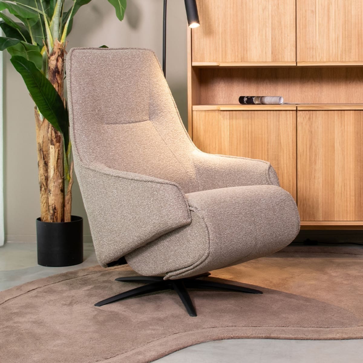 Fauteuil Odense - Truffel grijs - Boucle - Afbeelding 2