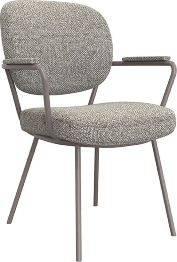 Eetkamerstoel Lausanne - Truffel grijs - Boucle