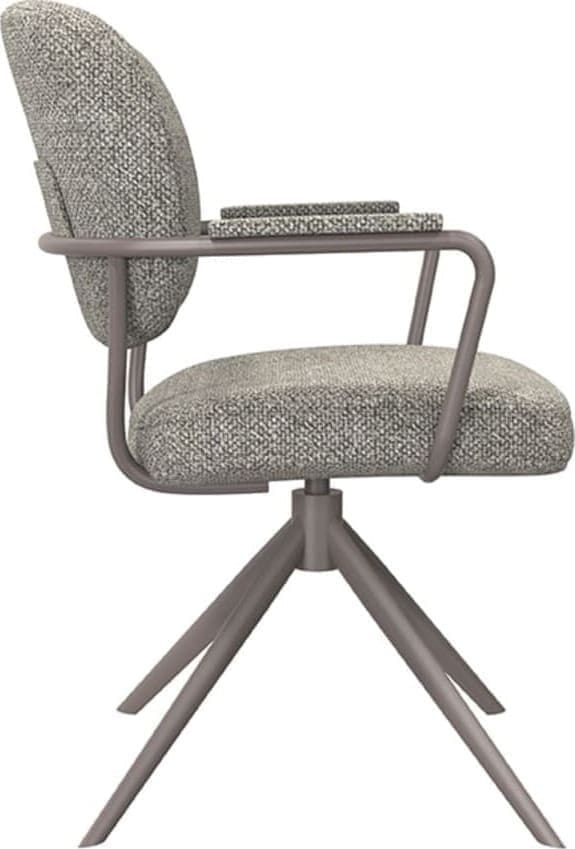 Eetkamerstoel Basel - Truffel grijs - Boucle - Afbeelding 4