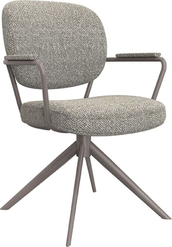 Eetkamerstoel Basel - Truffel grijs - Boucle