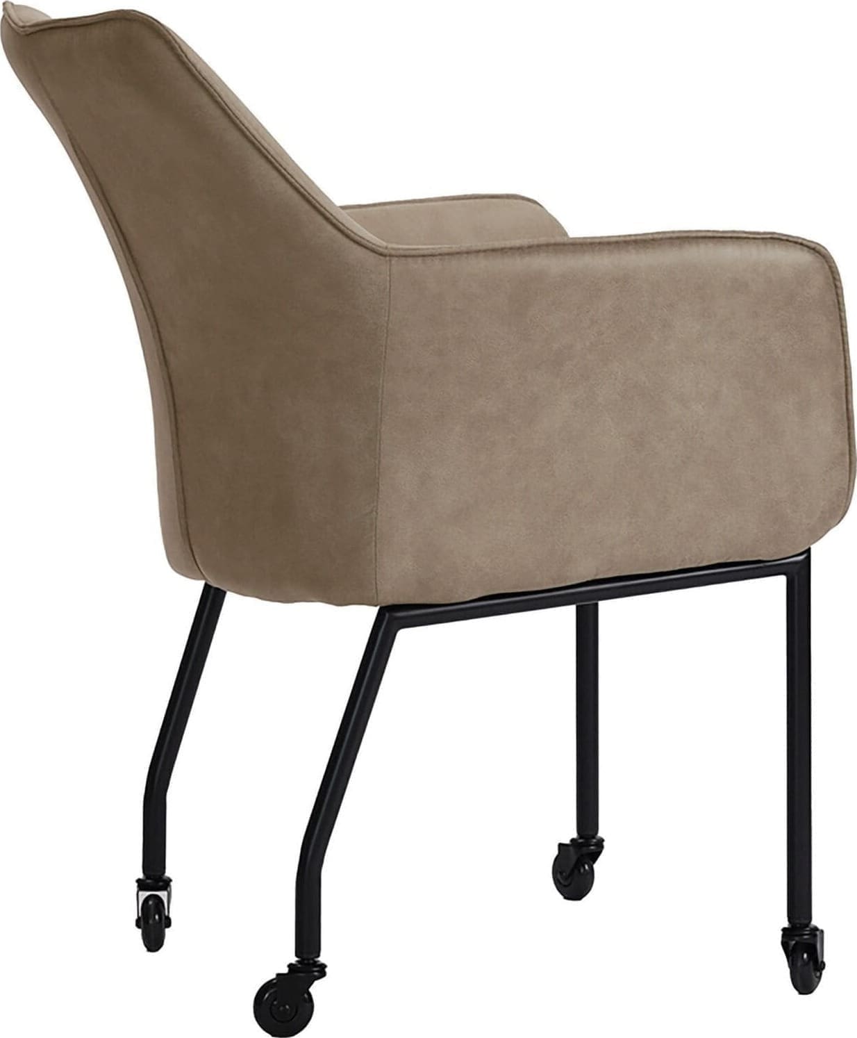 Armstoel Dura microvezel taupe - Afbeelding 2