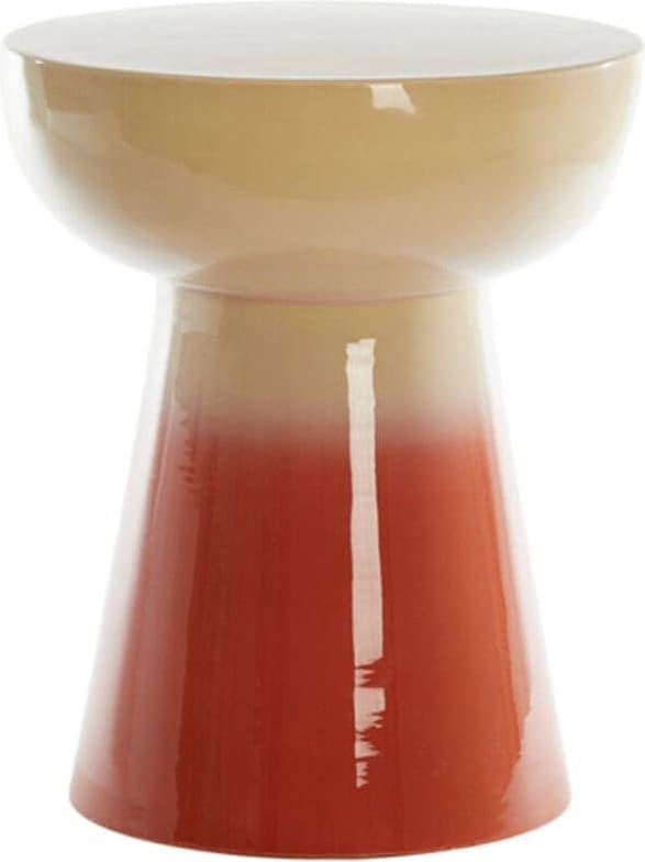 Bijzettafel Rovini - Crème+donker Oranje