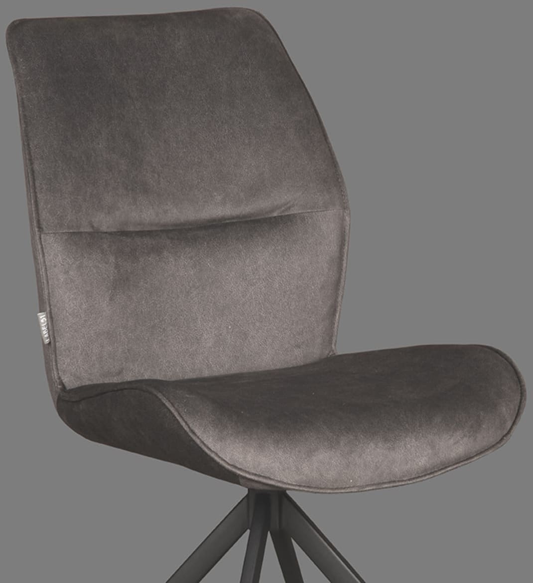 Eetkamerstoel Comfy - Antraciet - Cosmo - Zwart Onderstel - Afbeelding 6
