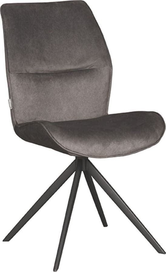 Eetkamerstoel Comfy - Antraciet - Cosmo - Zwart Onderstel - Afbeelding 2