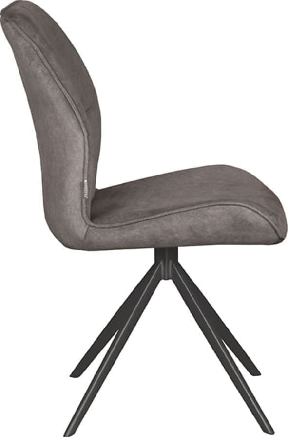 Eetkamerstoel Comfy - Antraciet - Cosmo - Zwart Onderstel - Afbeelding 4