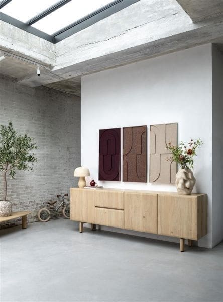 Azulo dressoir 240 cm - 3-deuren + 2-laden - Afbeelding 4