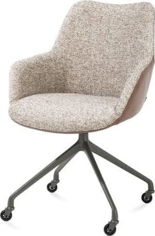 Mats armstoel - wielen - cognac/koper - Afbeelding 2