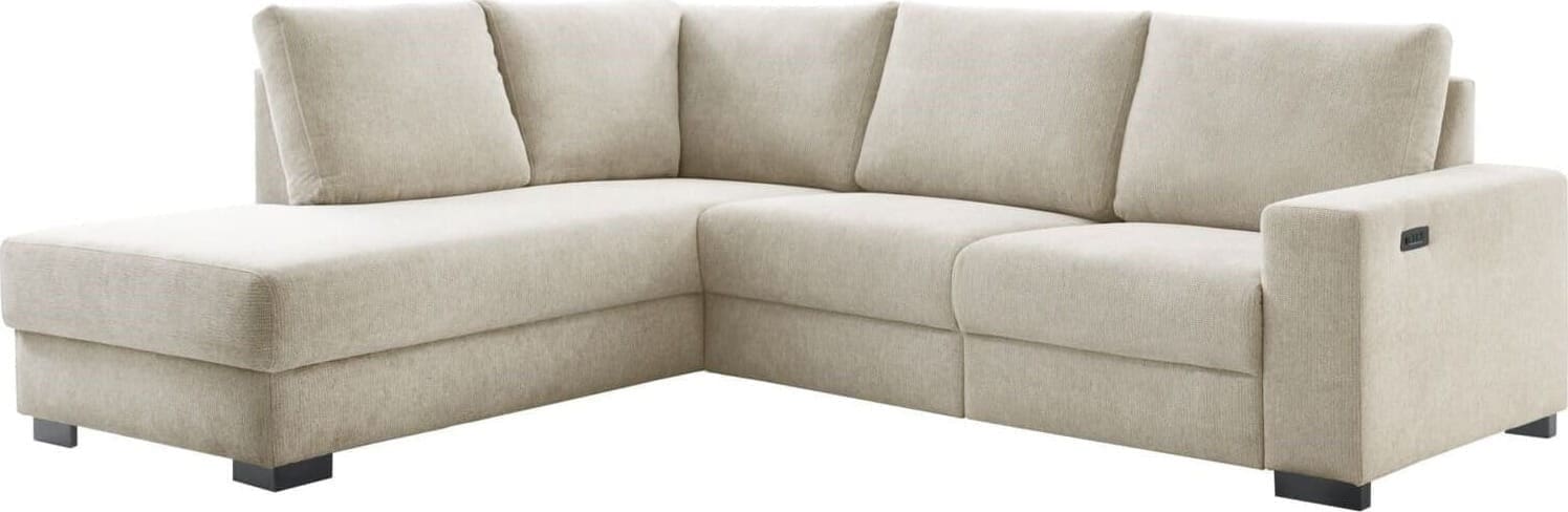 Hoekbank links Florance HR koudschuim zandbeige relaxfunctie - Afbeelding 2