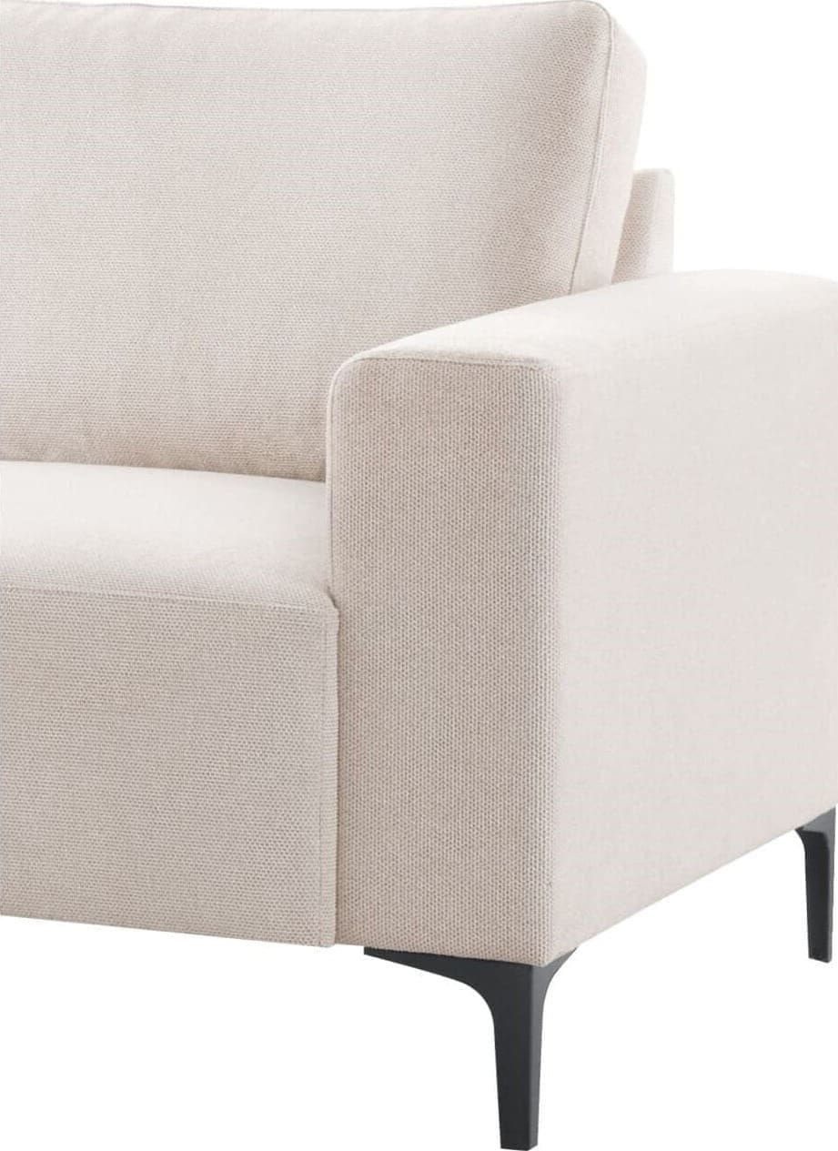 Hoekbank Links Fabria polyetherschuim beige - Afbeelding 3