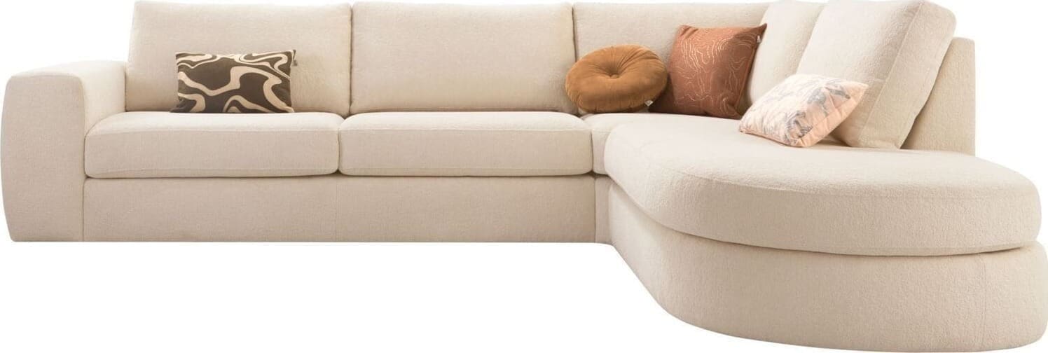 Hoekbank rechts Azara - beige - Afbeelding 2