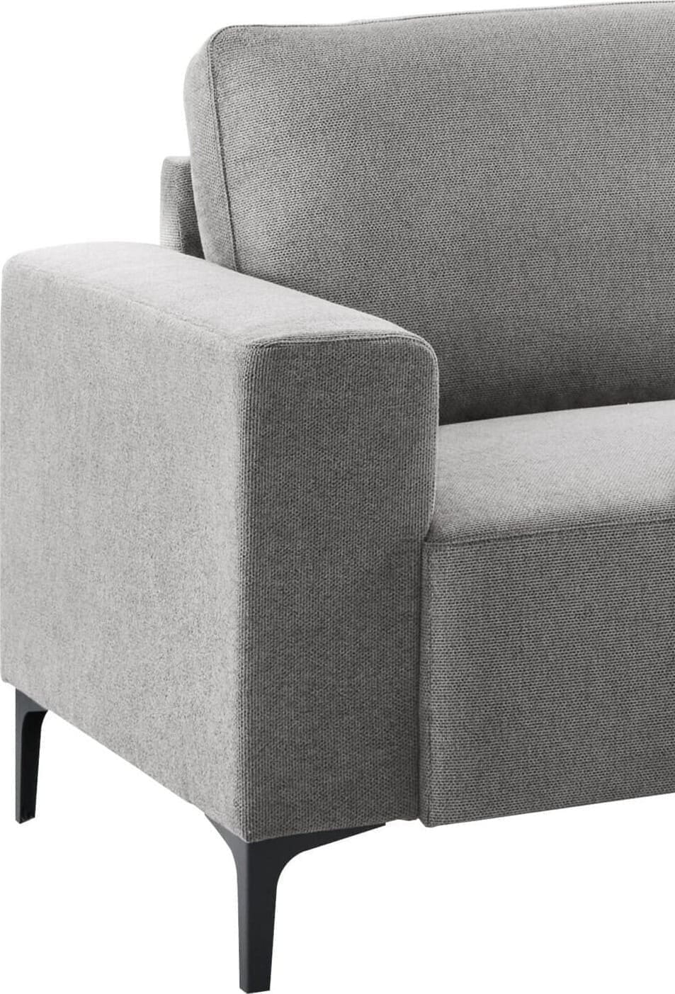 Hoekbank rechts Fabria polyetherschuim grijs - Afbeelding 3