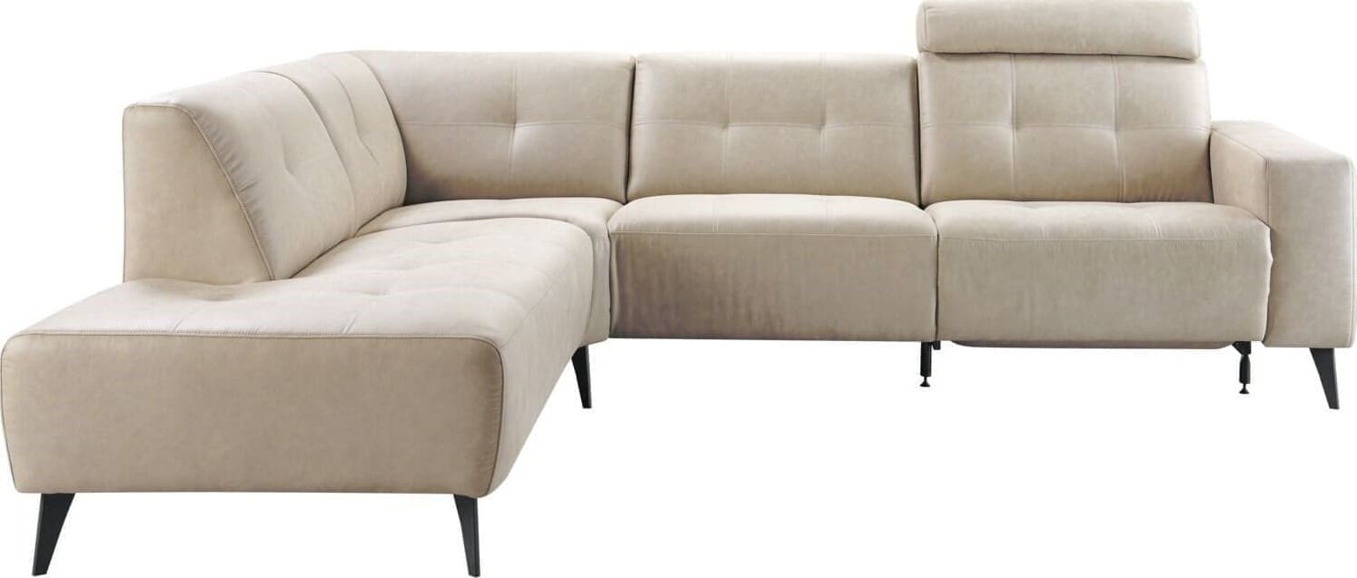 Hoekbank links Piorino pocketvering lichtgrijs relaxfunctie - Afbeelding 3