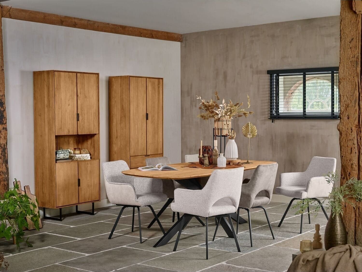 Eettafel Aska 260x110 cm Deens ovaal teak naturel brushed - Afbeelding 4