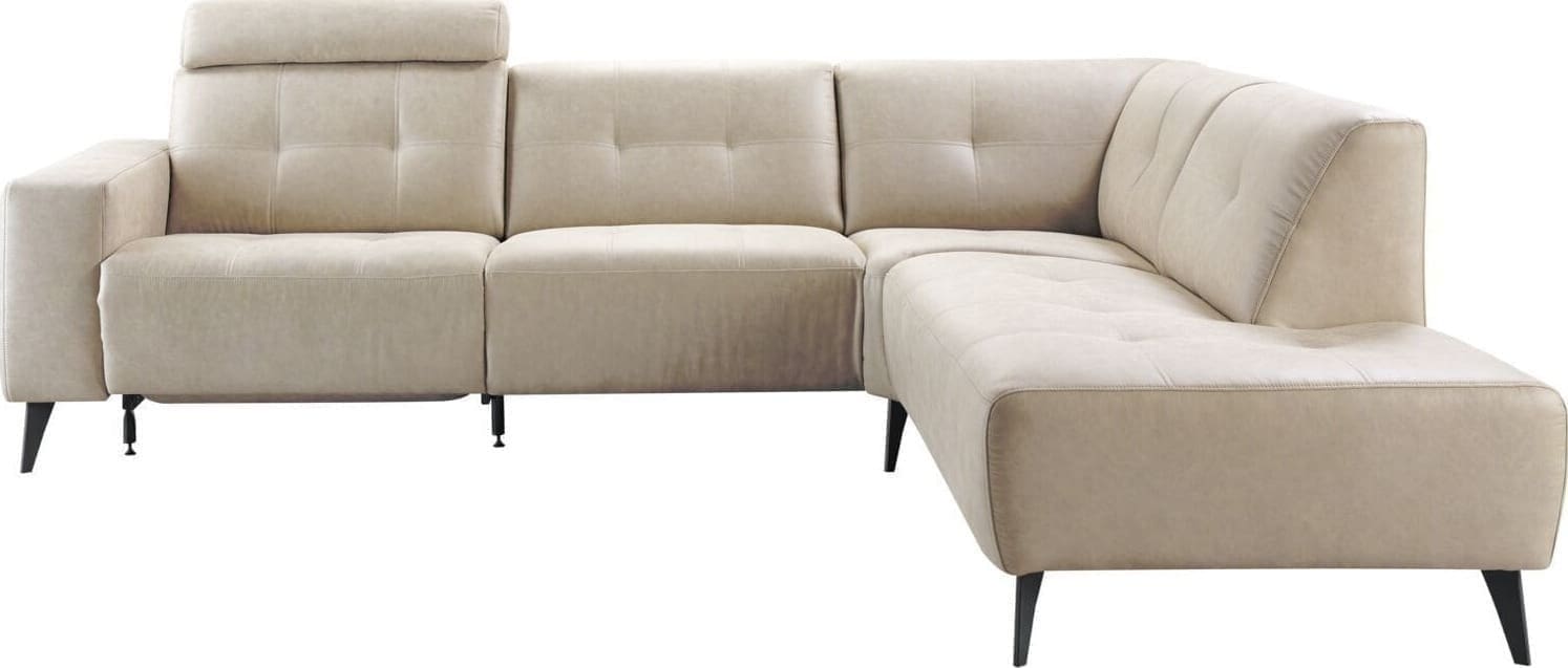 Hoekbank links Piorino pocketvering lichtgrijs relaxfunctie - Afbeelding 2