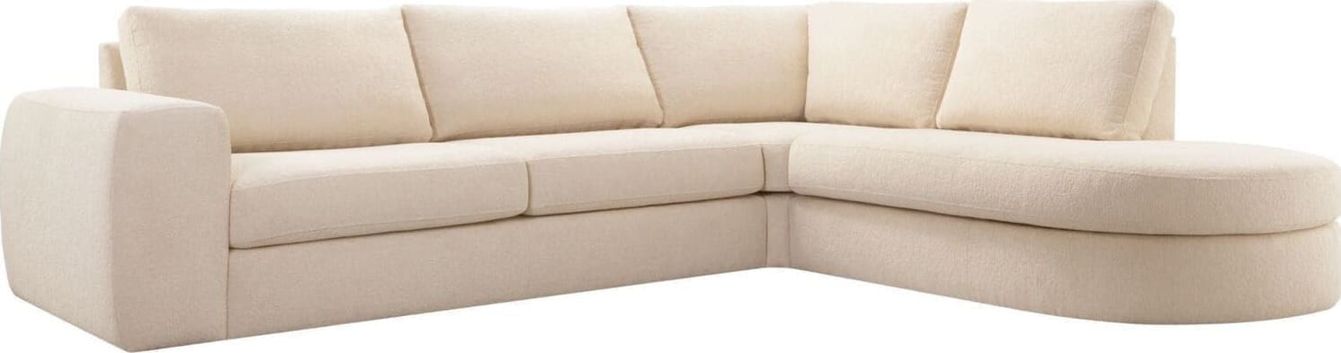 Hoekbank rechts Azara - beige - Afbeelding 3