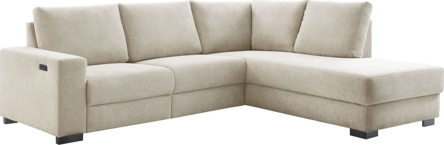 Hoekbank rechts Florance HR koudschuim zandbeige relaxfunctie - Afbeelding 3