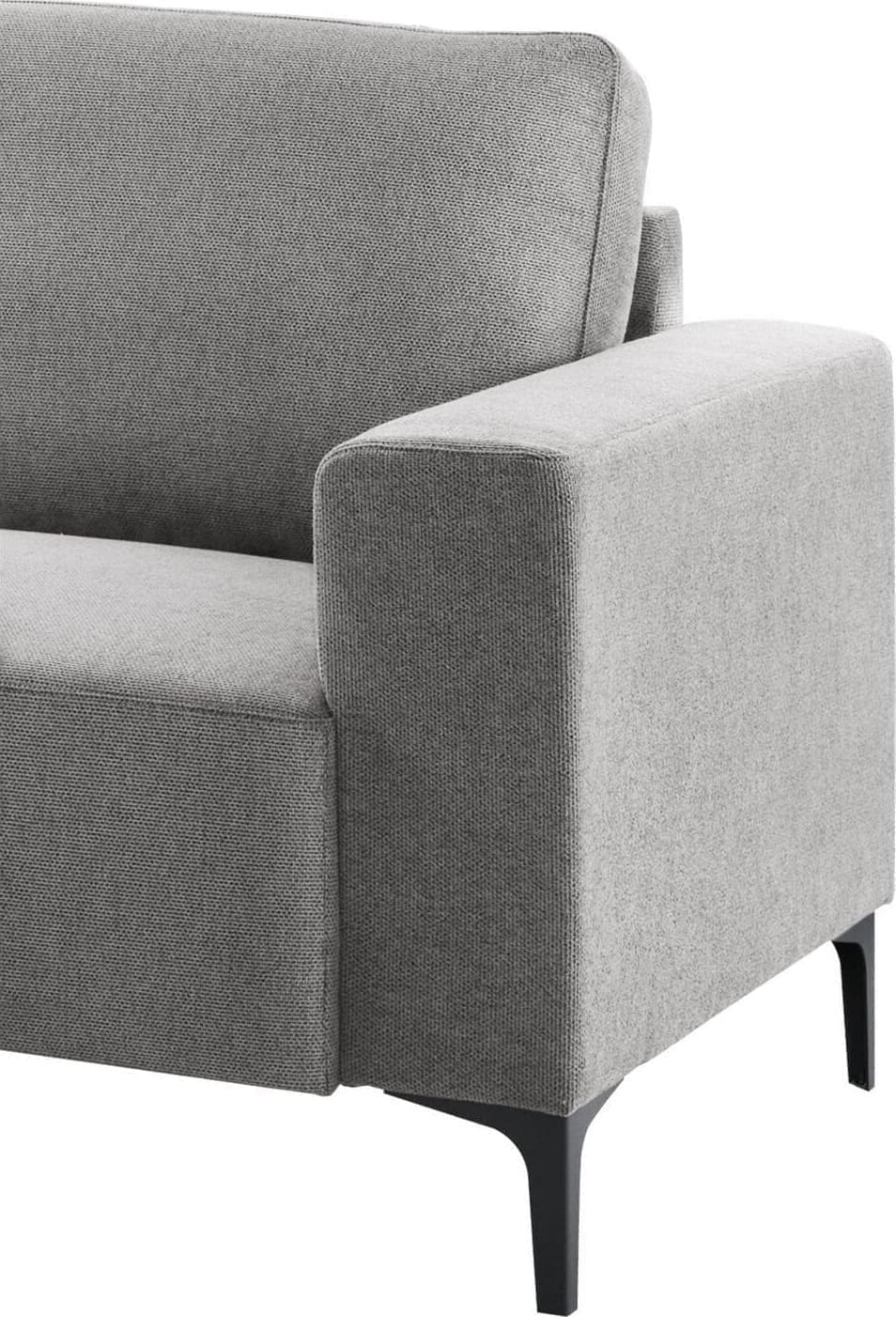 Hoekbank links Fabria polyetherschuim grijs - Afbeelding 3