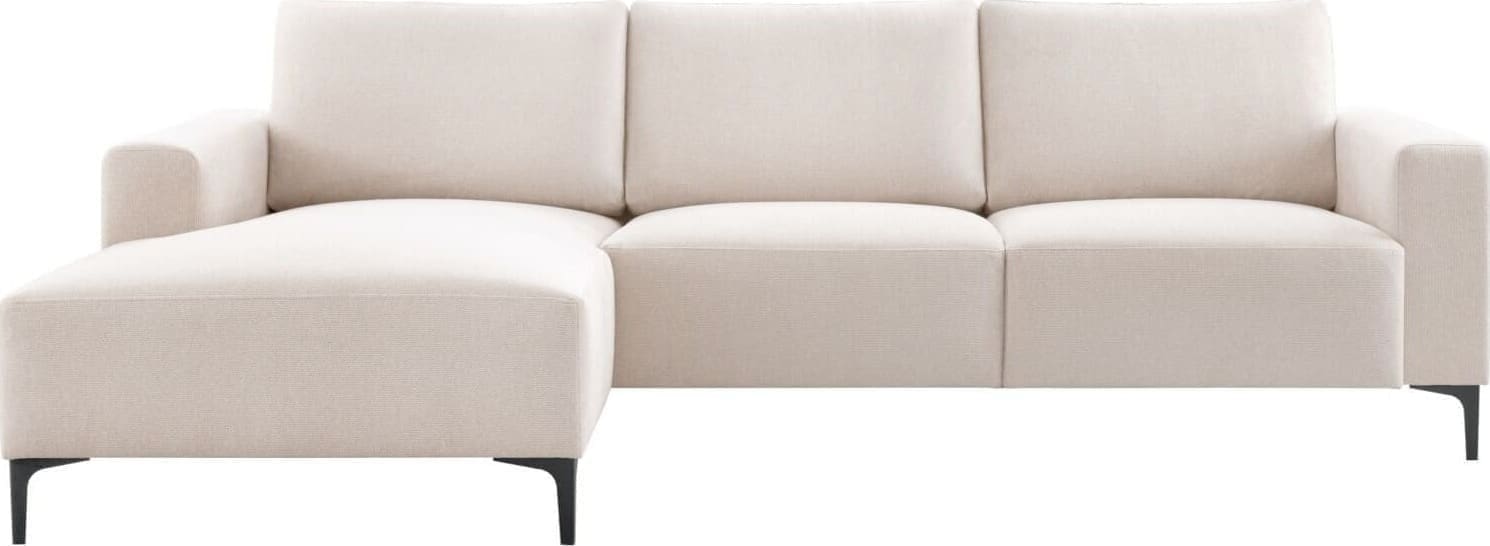 Hoekbank Links Fabria polyetherschuim beige - Afbeelding 2