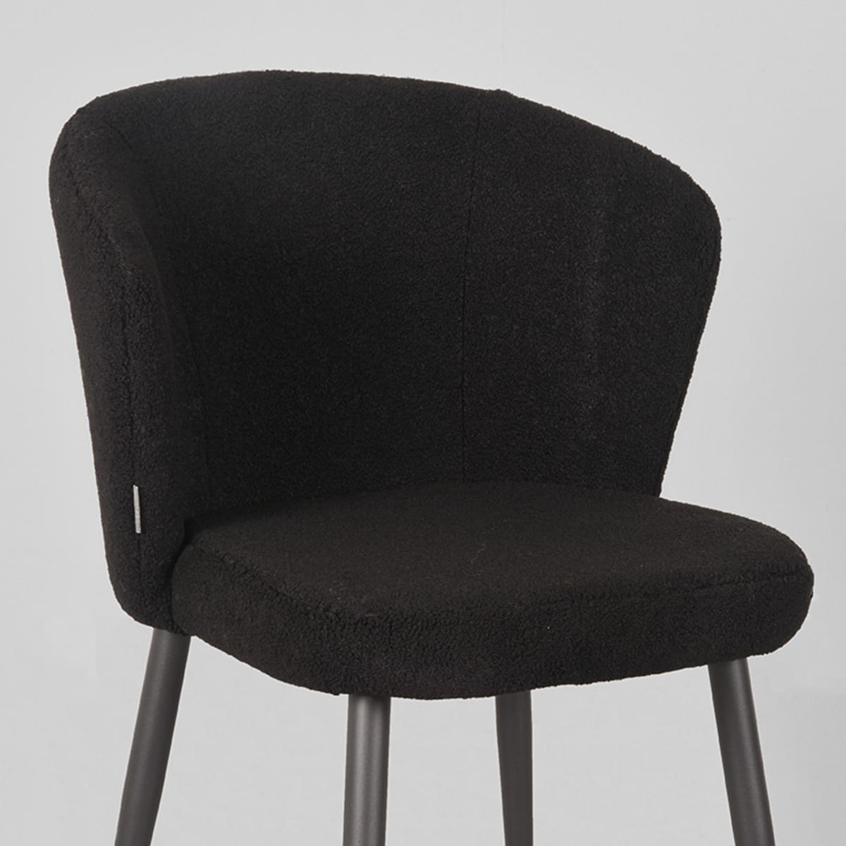 Eetkamerstoel Whirl - Zwart - Teddy - Black Frame - Afbeelding 5