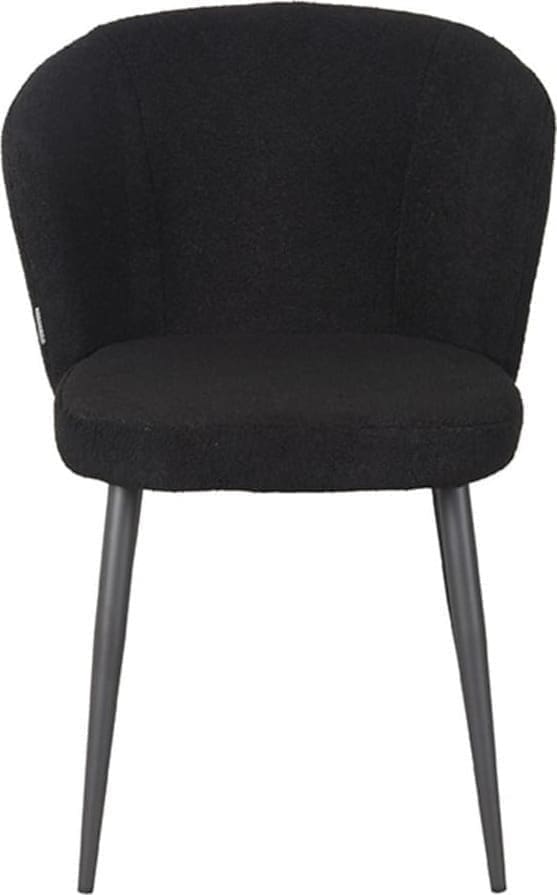 Eetkamerstoel Whirl - Zwart - Teddy - Black Frame - Afbeelding 2