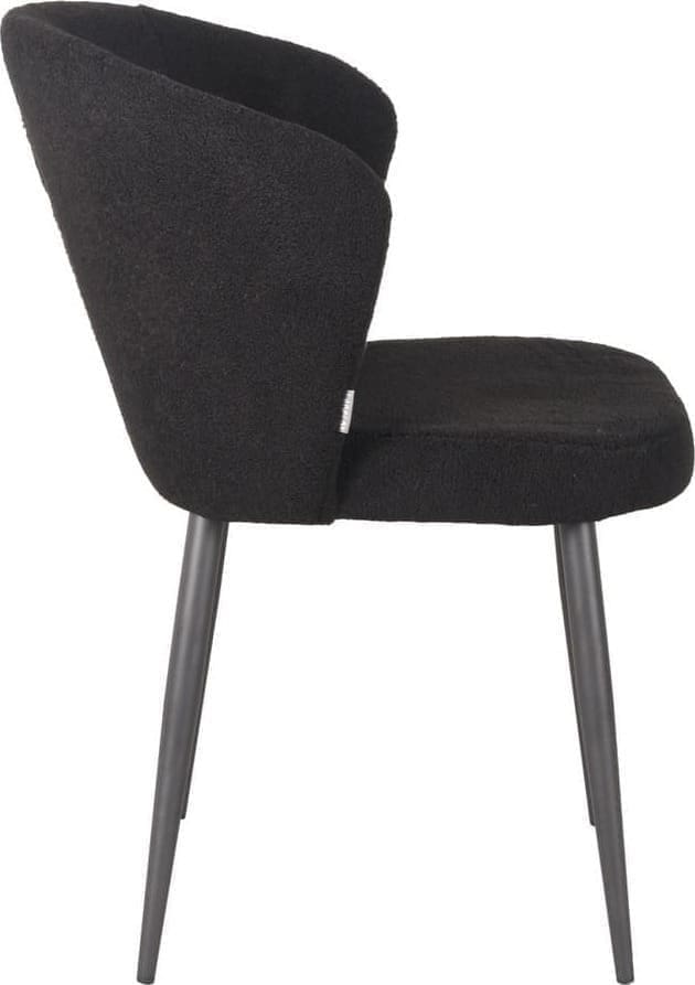 Eetkamerstoel Whirl - Zwart - Teddy - Black Frame - Afbeelding 3