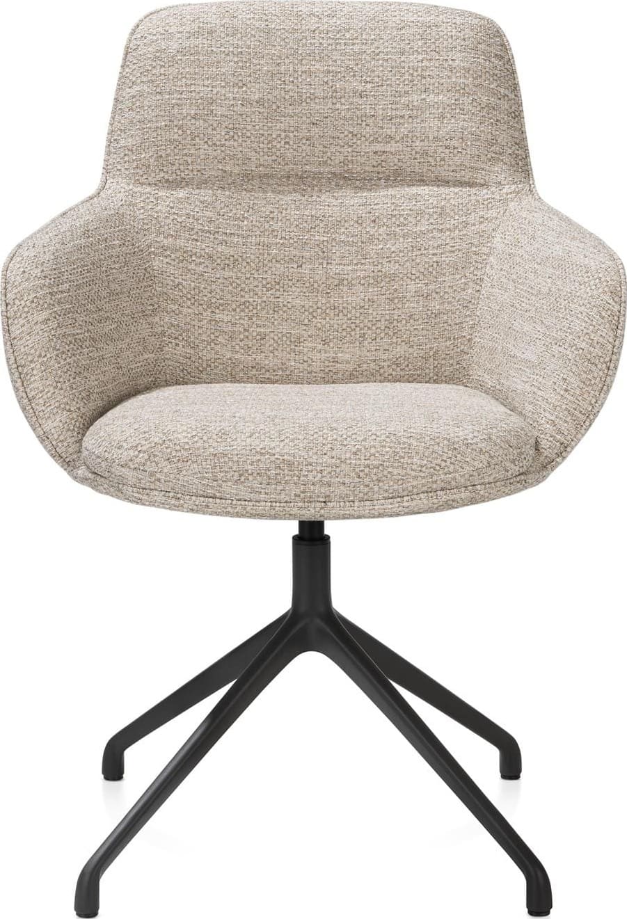 Mateo armstoel - draaibaar - zwart - creme - Afbeelding 2