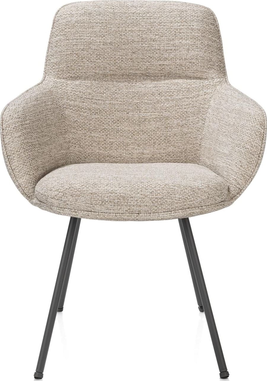 Mateo armstoel - 4-pootjes - graphiet - creme - Afbeelding 2