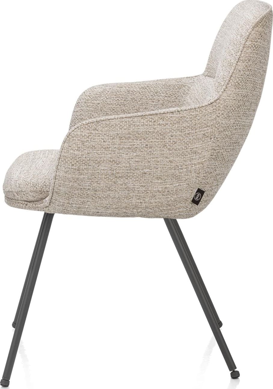 Mateo armstoel - 4-pootjes - graphiet - creme - Afbeelding 3