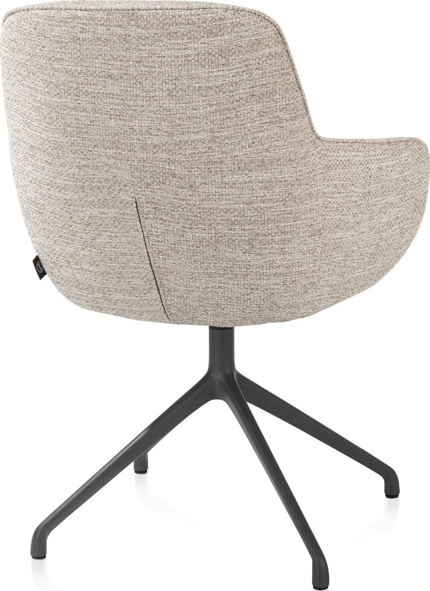 Mateo armstoel - draaibaar - graphiet - creme - Afbeelding 4