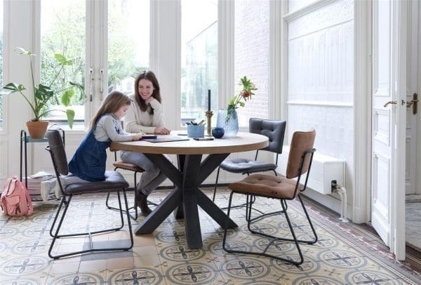 Metalox eetkamertafel 170 x 100 cm - bruin - Afbeelding 5