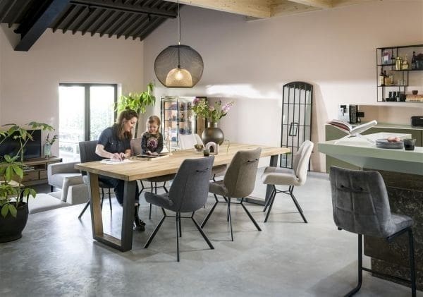 Metalox eetkamertafel 170 x 100 cm - bruin - Afbeelding 8