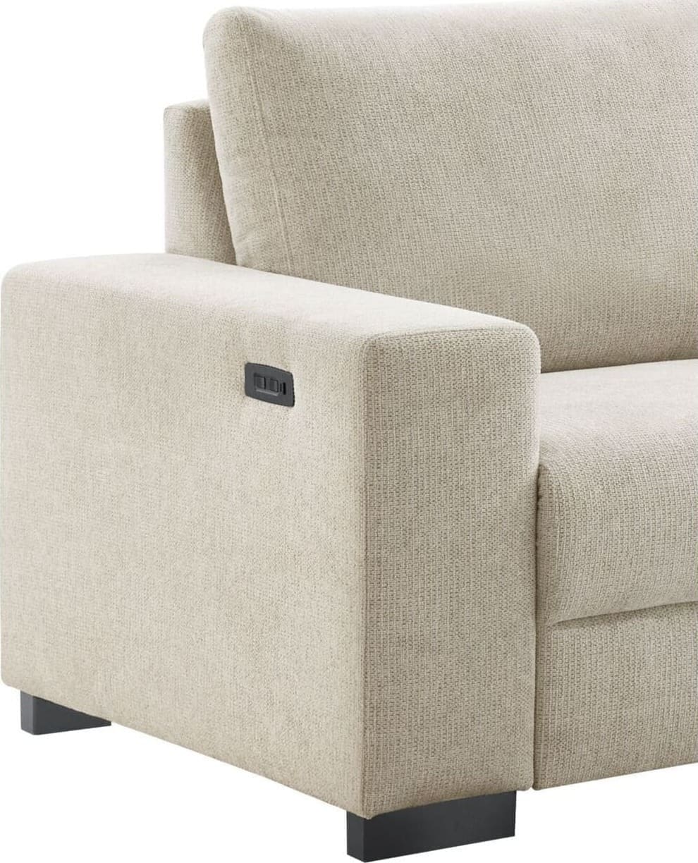 Hoekbank rechts Florance HR koudschuim zandbeige relaxfunctie - Afbeelding 4