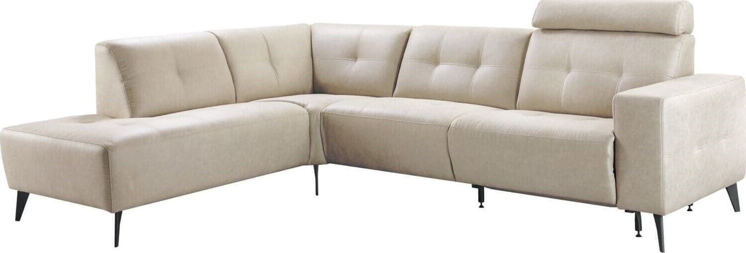 Hoekbank links Piorino pocketvering lichtgrijs relaxfunctie - Afbeelding 4