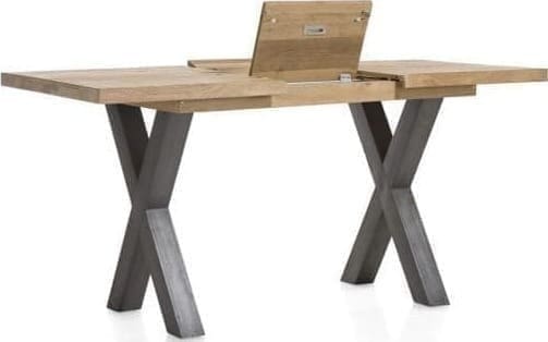 Metalox uitschuif-bartafel 140(+50)x90cm - bruin - Afbeelding 4