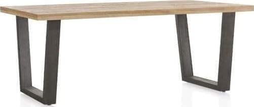 Metalox eetkamertafel 250 x 100 cm - bruin - Afbeelding 2