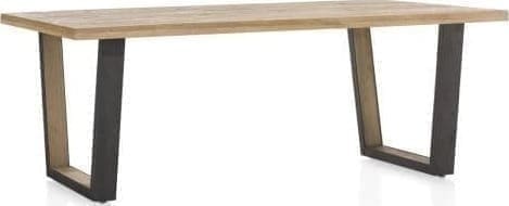Metalox eetkamertafel 230 x 100 cm - bruin - Afbeelding 2